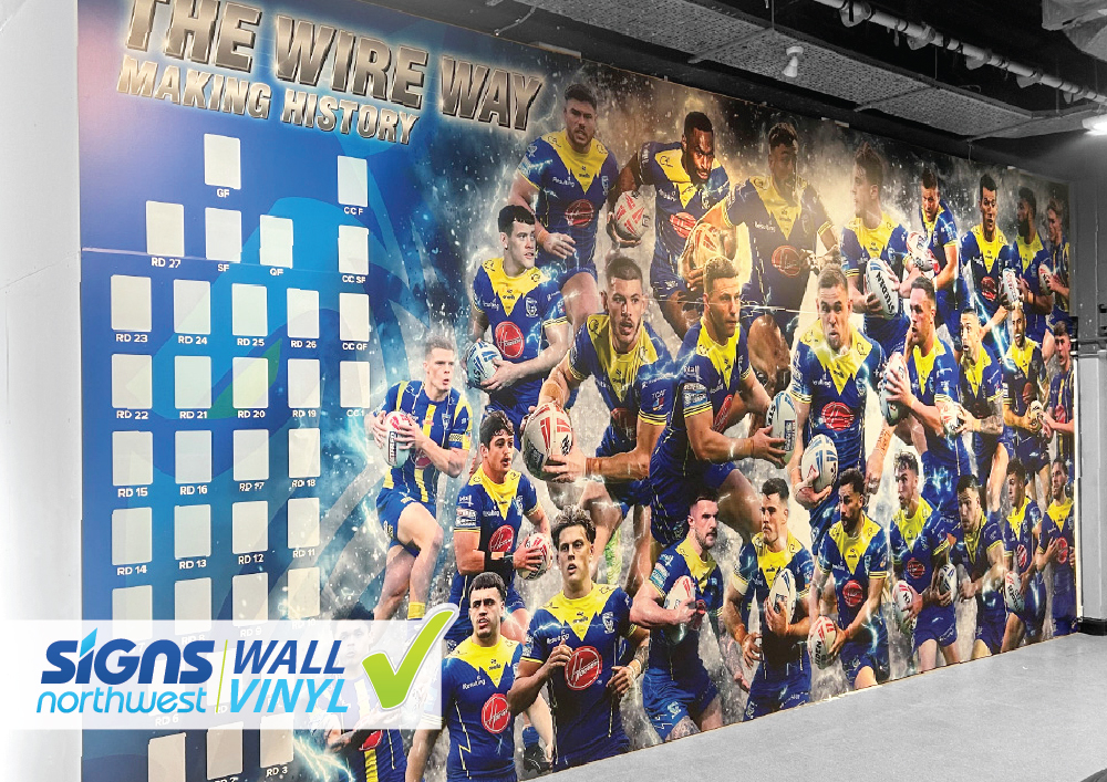 Warrington Wolves Wall Vinyl Player Montage